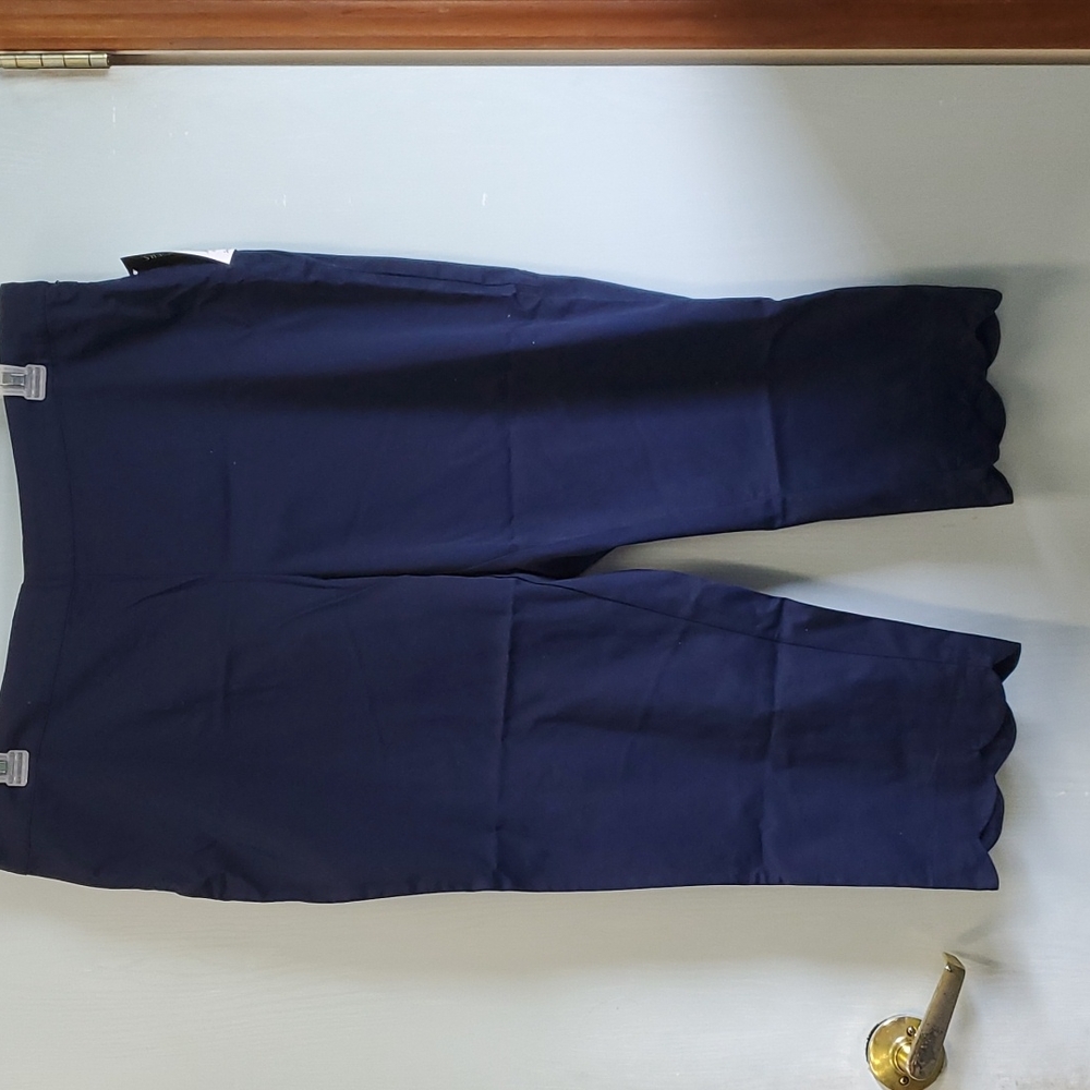 Kim Roger's curvy navy capri pants size 16W new with tags